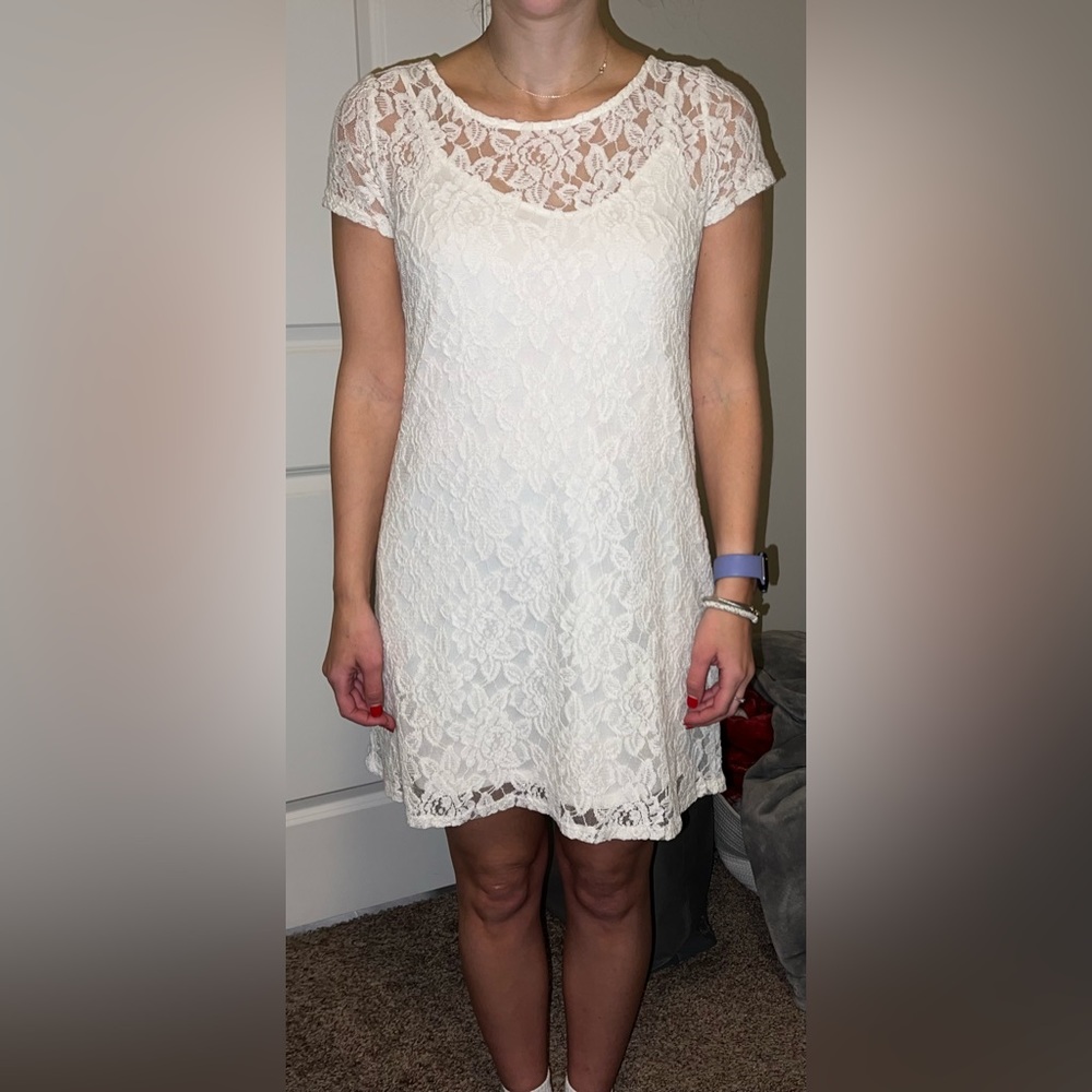 White flower dress